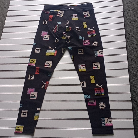 Puma Brand Love Printed Leggings-Small #1644 - Picture 12 of 14